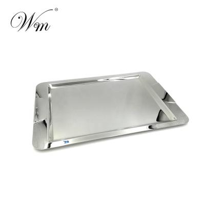 China Home.Restaurant.Bar.Hotel.Wedding High 304 Luxury Rectangle Square Mirror Stainless Steel Dish Buffet Serving Tray for sale