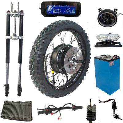 China Aluminum Alloy 80km/h Electric Motorcycle Kit EU USA Store Electric Off Road Motorcycle Conversion Kit 3000w 5000w for sale