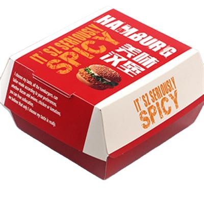 China High Quality Disposable Customizable Hamburger Box Fast Food Fast Paper Packing Box for sale