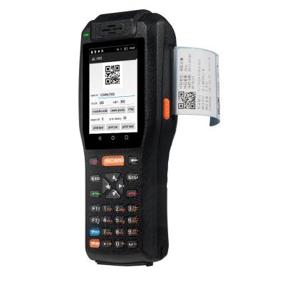 China Handheld Computer Android Rugged Industrial Data Management Thermal Handheld Pda With Printer for sale