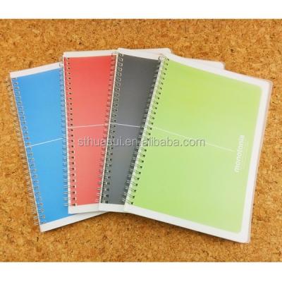 China Easy Writing Plastic Cover Spiral Notebook, Spiral Notebook; pp notebook, A5 spiral notebook for sale