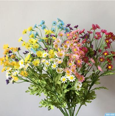 China Natural touch artificial silk daisy flower bouquet use for hotel wedding decoration flower home bouquet for sale