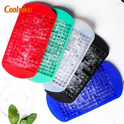 China Viable Silicone Ice Cube Tray 160 Cavity Square Ice Mold Tool For Bar Wine Beverage for sale