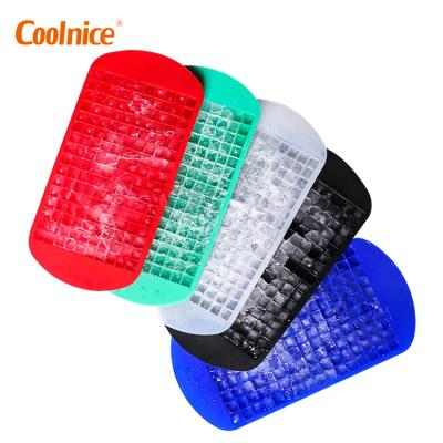 China Viable Custom Reusable Custom Free Silicone Ice Cube Trays Food Grade BPA Mini Square Molds Stackable Durable for sale