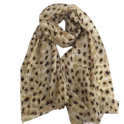 China Wholesale Cashmere Fashion Winter Leopard Print Shawl Women Cashmere Wool Scarf New for sale