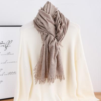 China 100% Wool Fashion Grid Classic Gray Wool Winter Women Flash Scarf for sale