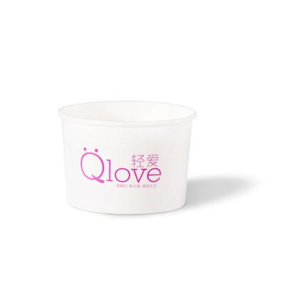 China Premium Quality Recyclable Paper Cup With Spoon 8oz Ice Cream Containers Ice Cream Cups With Lids Wholesale Customized Ice Cream Container for sale