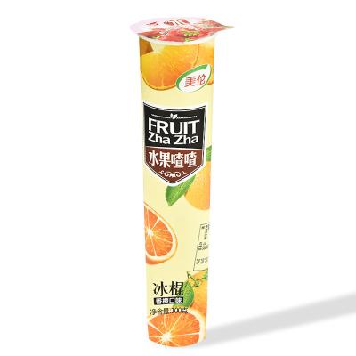 China Candy Ice Cream Squeeze Paper Cup Disposable Coated Paper Lift Up The Ice Cream Calippo Tube for sale