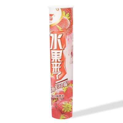 China Disposable Eco-Friendly Paper Ice Cream Cups Pe Paper Cone Squeeze Cup Double Hose Packing Calippo Tube for sale