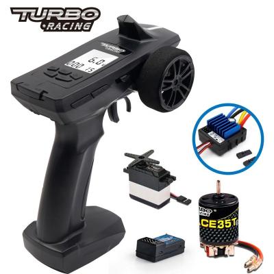 China RC Model P52 Turbo Racing 91804G-VT Remote Controller Kit 2.4GHz 4CH LCD Radio Transmitter Kit With ESC 15kg Servo 35T Motor For SCX10 for sale