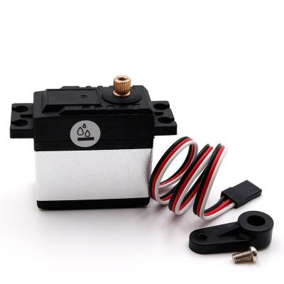 China RC Hobby 15Kg Servo Metal Gear Waterproof Digital High Torque Servo 6V-7.4V For RC Car Boat Related for sale