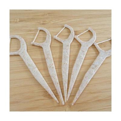 China For Home Use Biodegradable Floss Pick Biodegradable Care Bamboo Charcoal/Vegan Corn Dental Floss Oral Toothpick Customized for sale