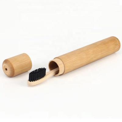 China Foldable Eco-Friendly Nano Bamboo Toothbrush with Nylon Bristle Bamboo Handle for Travel Home Use for sale