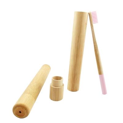 China Natural Eco-Friendly Foldable Charcoal Free BPA Free Soft Bamboo Toothbrush With Bamboo Case for sale