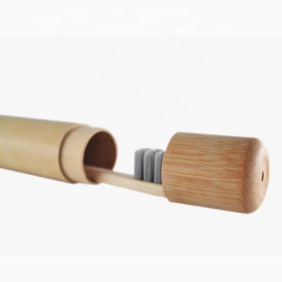 China Foldable Eco-friendly Bamboo Charcoal Toothbrush Multiple Colors Soft Stiffen Wooden Case Toothbrush for sale