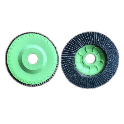 China Hot sale 4.5inch angle grinder zirconia fin disc with colorfull holder 115mm*22mm plastic abor for sale