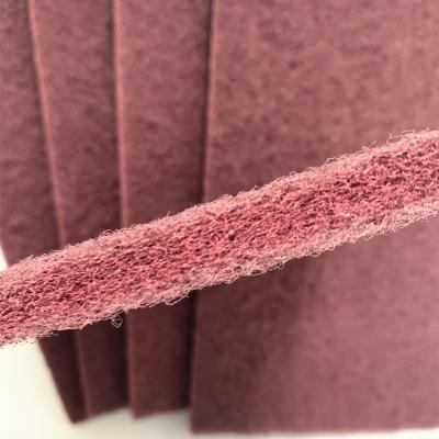 China Polishing 6-Inch By Strength 9-Inch Nonwoven Industrial Hand Pads, Dark Red, 10-Pack High Quality Nylon Fiber Fabric for sale