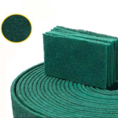 China S cotch BRITE 8698 non woven polishing pads with thick aluminum oxide green color 100*150mm abrasive supper for sale