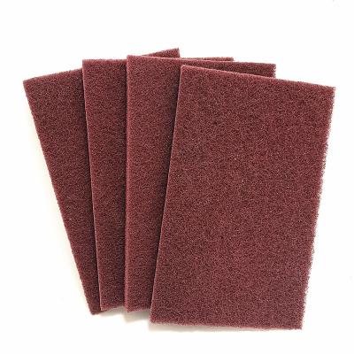 China 7447 Hand Polishing Medium Brown Nonwoven Pad for Polishing, 6-Inch X 9-Inch, Aluminum Oxide Abrasive for sale