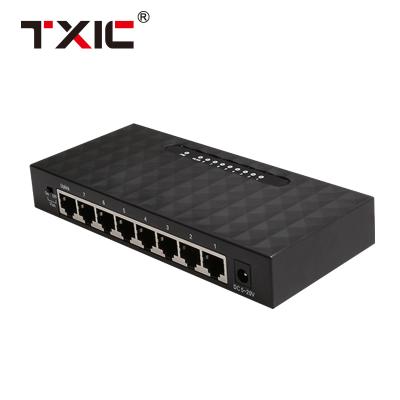 China Hot Selling 8 Port RJ45 Ethernet Switch 10/100 Mbps VLAN Support Ethernet Switch soho Desktop Network Switch for sale