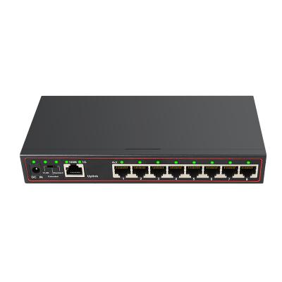 China LACP 9 Ethernet Switch 8 Ports Fast Combo Port 10/100m 1 GE 1000m Gigabit Port Network Switch for sale