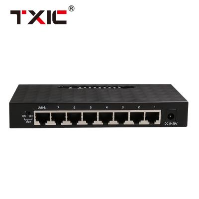 China Port Vlan Switch Gigabit Ethernet Switch 10/100/1000 QoS 8 Mbps for sale