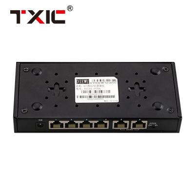 China Plug and Play 6 Port Fast Ethernet 10/100Mbps PoE Switch 4 PoE Ports @65W Desktop Plug and Play Sturdy Metal with Unmanaged Protected Ports for sale