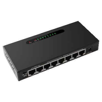 China POE 6 Ports 10/100 SPoE 2 Ports Uplink Ethernet Switch Extend To 250Meter Network Switch For IP Camera for sale