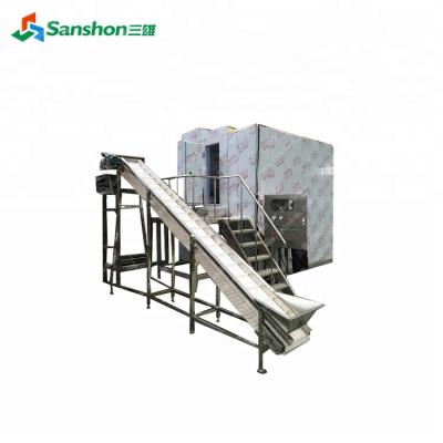 China Easy Operation Low Price High Efficiency Fluidized Bed Quick Freezing Equipment For Corn / Peas for sale