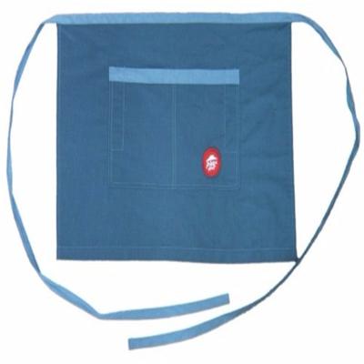 China Eco-Friendly Manufacturing Belt Factory BSCI Cotton Waist Adjustable Simple Blue Apron for sale