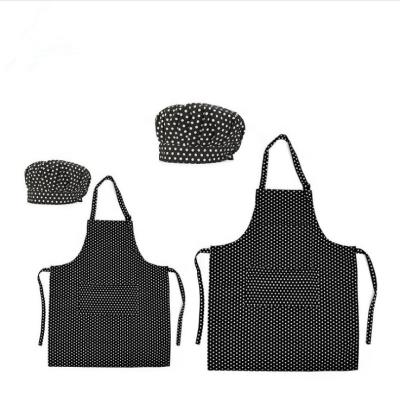 China BSCI Factory Promotion Kids Adults Cotton Cleaning Apron, Kitchen Apron Set With Hat for sale