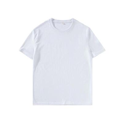 China Anti-pilling high quality summer 180g CVC white men's black T-shirt wholesale from China factory for sale