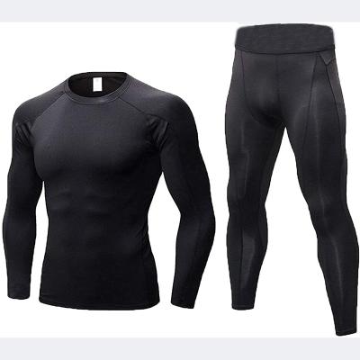 China QUICK DRY Men Sports Suit Outdoor Running Jogging Compression Underwear Clothes T-Shirt Pants Gym for sale