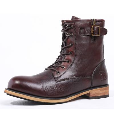 China New Retro British Round Head Deodorization Men's Shoes Martin Leather Boots Fashion Fashion Work Boots for sale