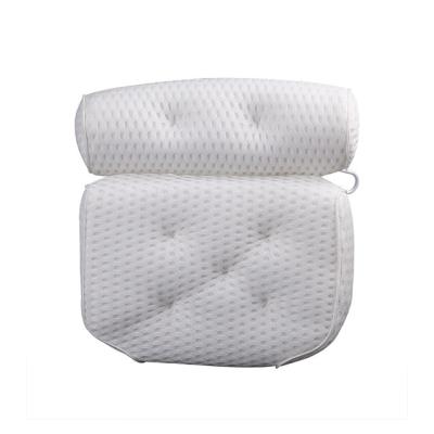 China Breathable Air Mesh 4D Breathable Bath Pillow For Neck And Back Support Ergonomic Bath Pillows Home Spa Pillow for sale