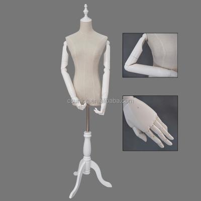 China Stand Body Adjustable Half Sewing Female Mannequins for sale