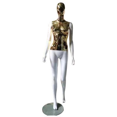 China Eco - Friendly Display Plated White Gold Torso Female Height Adjustable Mannequin Head for sale