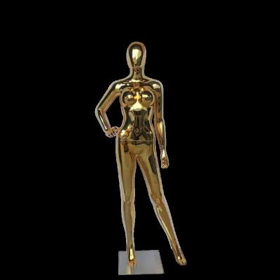 China Eco-friendly Shop Big Tits Full Body Mirror Designer News Gold Coating Female Mannequin for sale