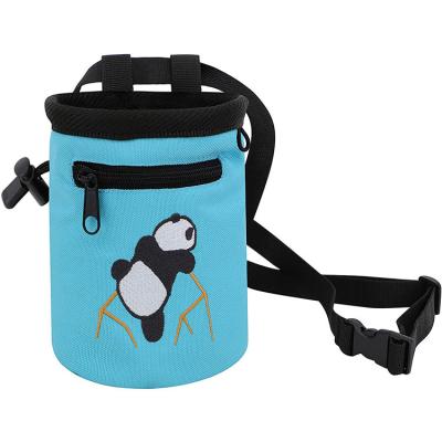 China Waterproof Climbing Panda Design Chalk Bag with Adjustable Belt for sale