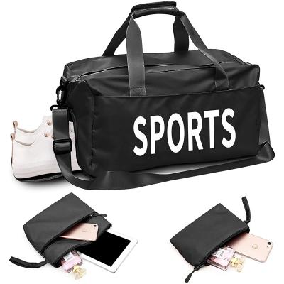 China Unisex duffel bag with wet pocket shoes compartment, lightweight waterproof sports bag, gym backpack for sale