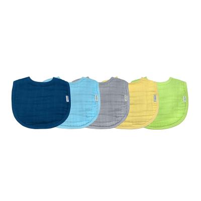 China Wholesale High Quality Washable 360 ​​Degree Bandana Drool Cotton Stylish Notched Round Kids Feeding Baby Bibs for sale