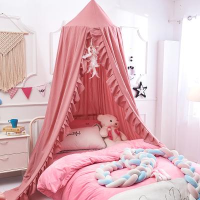 China New Dropshipping Standard Dome Mosquito Net Crib Curtain Baby Bedside Bedside Mosquito Net Dome Built-in Shading Hanging Tent for sale