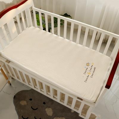 China Nuetral Customized Folded Combed Microfiber Color Cotton Boy Girl Crib Baby Crib Cot Hutch Newly Knitted Solid Organic Fitted Sheet for sale