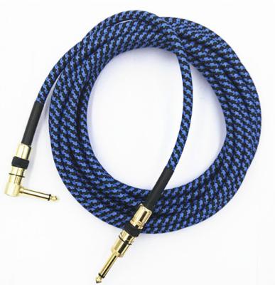 China Guitar Cable Guitar Instrumentation Cable with Straight to Right Angle Plug 10ft for sale