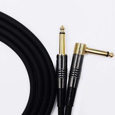 China 6.35 Mm Guitar Instrumentation Cables 10 Feet, 10ft, 3 Meters Straight 1/4-Inch TS To 1/4-Inch TS Right Angle Guitar Cable for sale