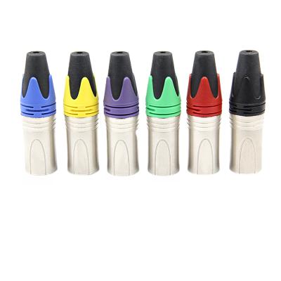 China Colored Male Female Microphone Male Female Barrel XLR Connector 3 Plugs for sale