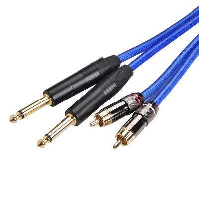 China Camera 1/4 PLUG 6.35MM to RCA AUDIO CABLES for sale