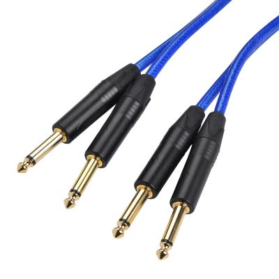 China Camera Cable Male Plug Audio Cables 6.35 to 6.35 1/4 to 1/4 for sale