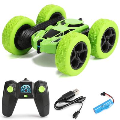 China 2020 RC Hobby Double Sided Rotating Vehicles 360 Degree Car Outdoor 1:28 Stunt Car Remote Control Double Sided Rolling Toys for sale