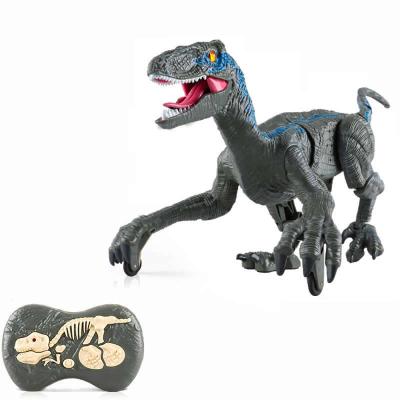 China RC DinosaurToy Dinosaur Remote Control For Kids RC Dinosaur Walking Robot With Light And Howl Simulation 2.4Ghz Velociraptor Toys for sale